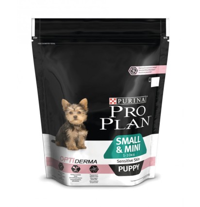 Pro Plan OptiDerma Small and Mini Puppy сухой корм для щенков мелких пород с лососем и рисом 700 гр.